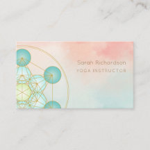 Carte d'instructeur de yoga modifiable