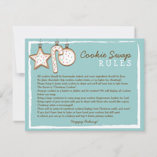 Carte d'instruction Cookie Swap - Design personnal (Devant)