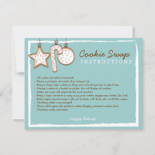 Carte d'instruction Cookie Swap - Vous pouvez cust