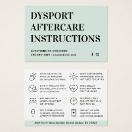 Carte d'instruction de post-soins d'injection Boto