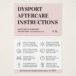 Carte d'instruction de post-soins d'injection Boto