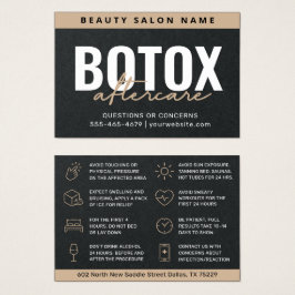 Carte d'instruction de soins après Botox Noir Prem