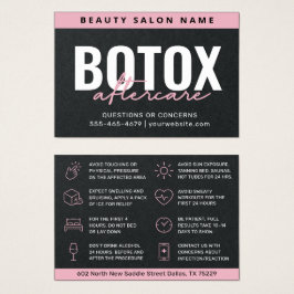 Carte d'instruction de soins après Botox Noir Prem