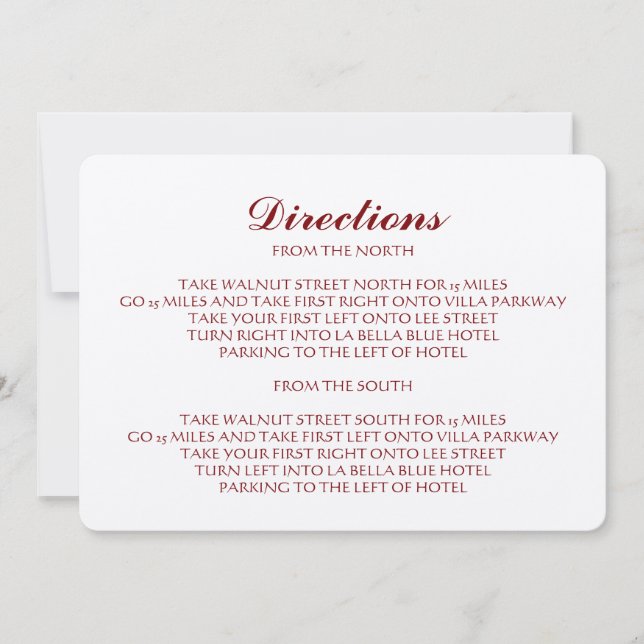 Carte d'instructions Orange Damask (Devant)