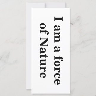 Carte d'intention "Je suis une force de la nature"