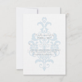 Carte d'intervention Blue Subtil Damask