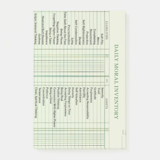 Carte d'inventaire Moral Quotidien Post-It