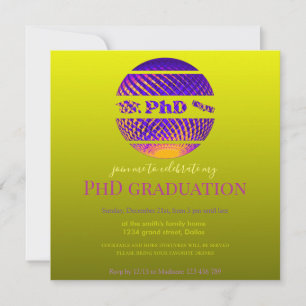 Carte d'invitation à la célébration de diplôme de