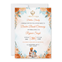 Carte d'invitation à la cérémonie de turban Sikh