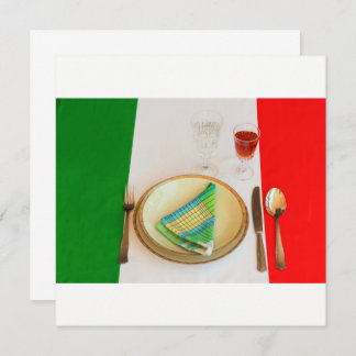 carte d'invitation à la cuisine italienne