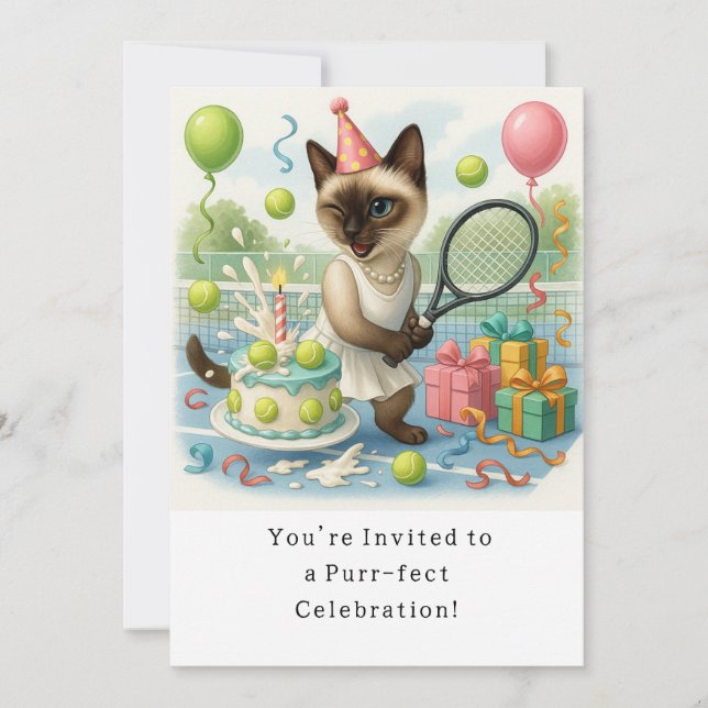 Carte d'invitation à la fête d'anniversaire du cha (Devant)