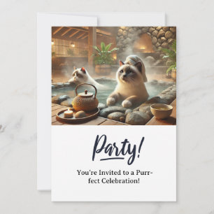 Carte d'invitation à la fête d'anniversaire du cha