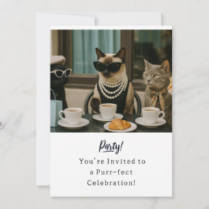 Carte d'invitation à la fête d'anniversaire du cha