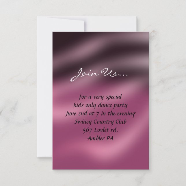Carte d'invitation à la fête de B'nai Mitzvah Bat  (Devant)