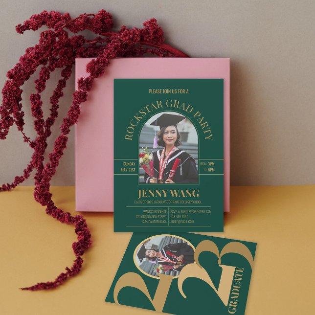 Carte d'invitation à la fête de remise des diplôme (Créateur téléchargé)