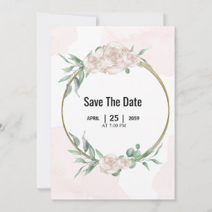Carte d'invitation à la floraison mariage enregist
