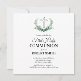 Carte d'invitation à la première communion de la f