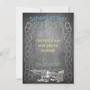 Carte d'invitation à l'inscription scolaire sur un