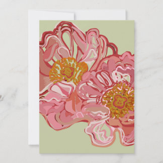 Carte d'invitation à motif de roses traditionnelle