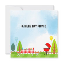Carte d'invitation à pique-nique fête des pères