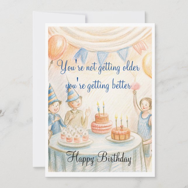 Carte d'invitation anniversaire (Devant)