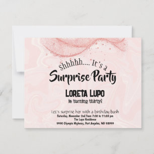 Carte d'invitation Anniversaire surprise pour adul