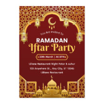 Carte d'invitation au Ramadan Iftar