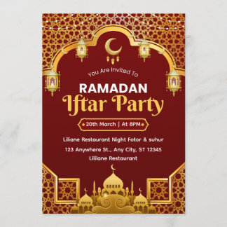 Carte d'invitation au Ramadan Iftar