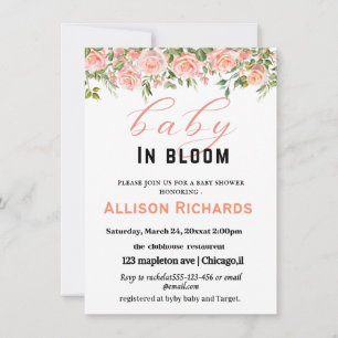 Carte d'invitation baby shower