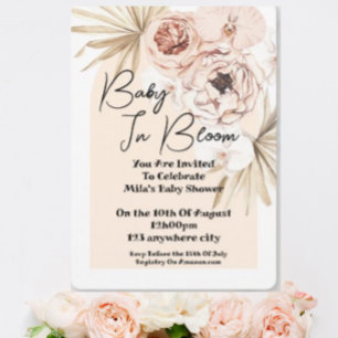 Carte d'invitation Baby shower Baby In Bloom