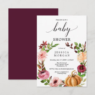 Carte d'invitation Baby shower Bliss Automne