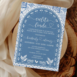 Carte d'invitation Baby shower Blue Cielito Lindo