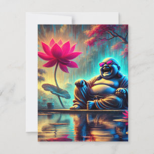 Carte d'invitation Bouddha rieur