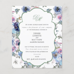 Carte d'invitation Budget Basil Green et Spun Suga