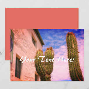 Carte d'invitation Cactus Plants Building Sky City