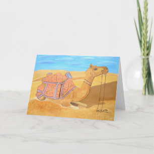 Carte d'invitation chameau