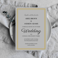Carte d'invitation Classy mariage Grey