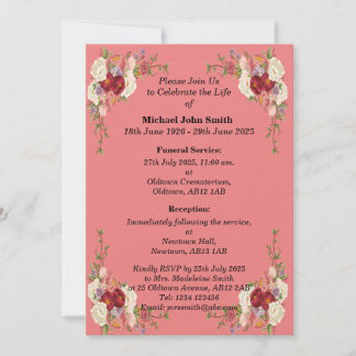 Carte d'invitation commémorative minimaliste perso