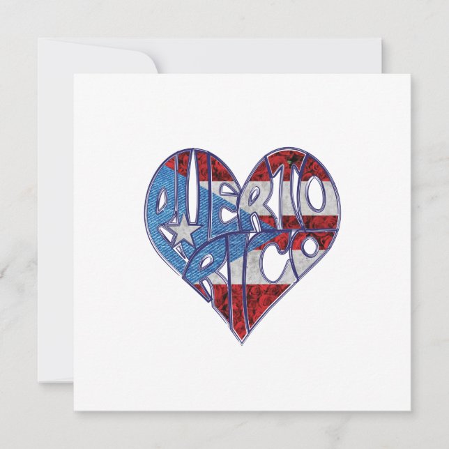 Carte d'invitation d'amour de Porto Rico (Devant)