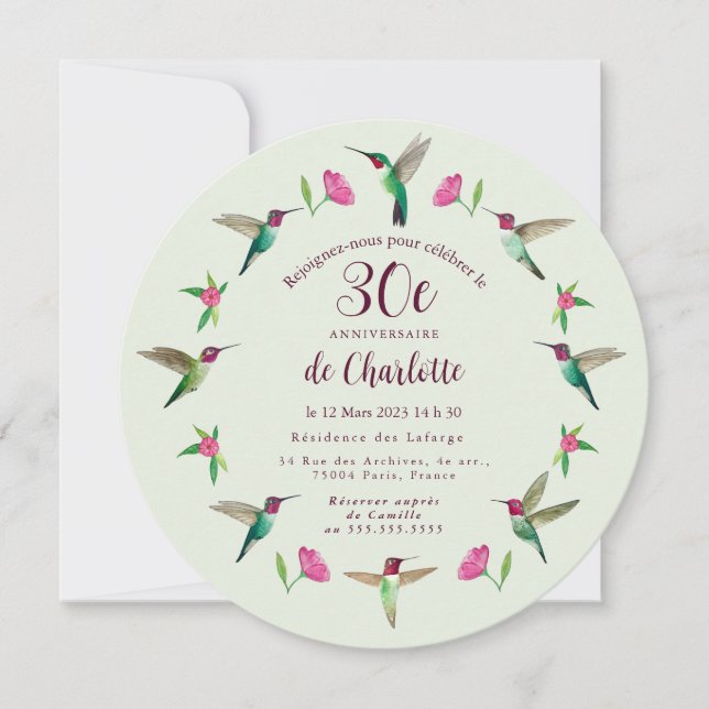 Carte d'invitation d'anniversaire (Devant)