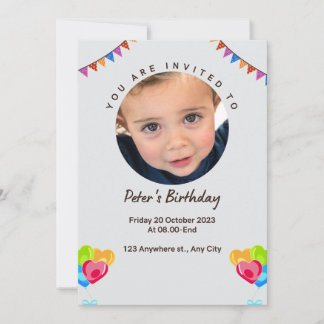 Carte d'invitation d'anniversaire