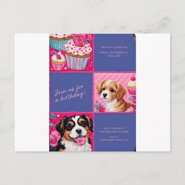 CARTE D'INVITATION D'ANNIVERSAIRE (Devant)