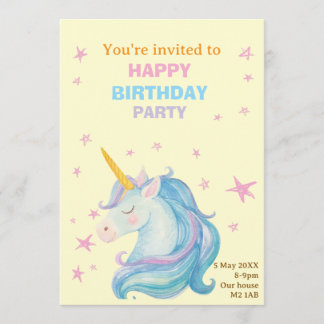 Carte d'invitation d'anniversaire