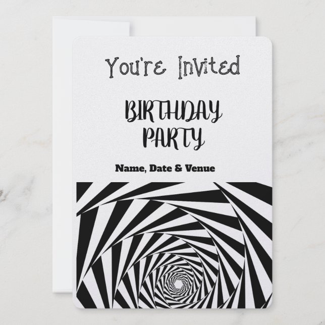 Carte d'invitation d'anniversaire 14 cm * 19 cm (Devant)