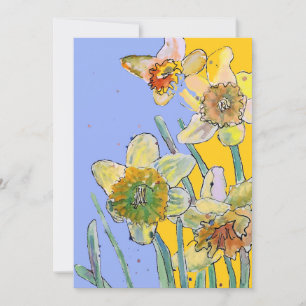 Carte d'invitation d'anniversaire à l'aquarelle Ar