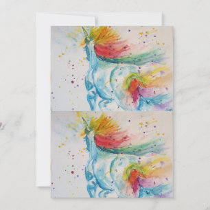 Carte d'invitation d'anniversaire à l'aquarelle d'