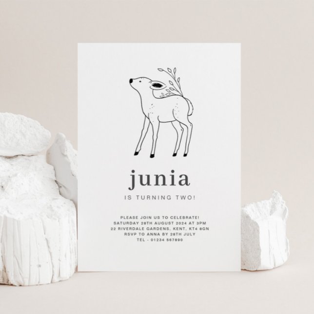 Carte d'invitation d'anniversaire avec dessin au t (Créateur téléchargé)