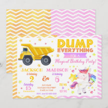 Carte d'invitation d'anniversaire conjointe Constr