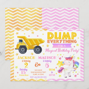 Carte d'invitation d'anniversaire conjointe Constr