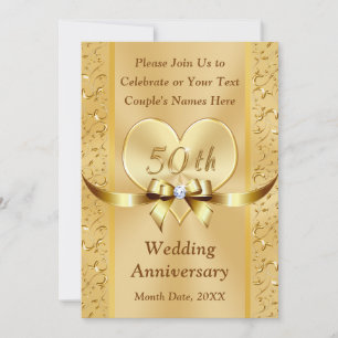 Carte d'invitation d'anniversaire de mariage facil